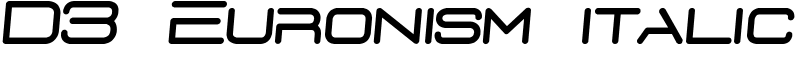 D3 Euronism italic Font