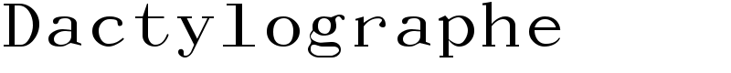 Dactylographe Font