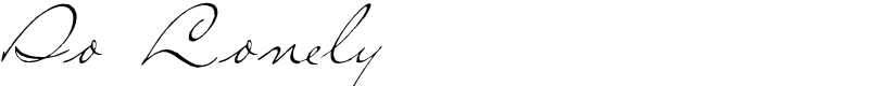 So Lonely Font