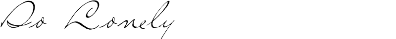 So Lonely Font
