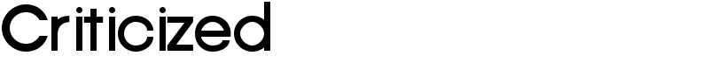 Criticized Font