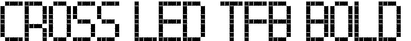 Cross led tfb bold Font