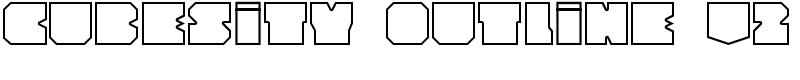 Cubesity outline v2 Font