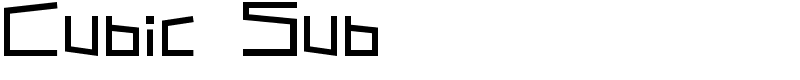 Cubic Sub Font