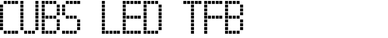 CUBS LED TFB Font