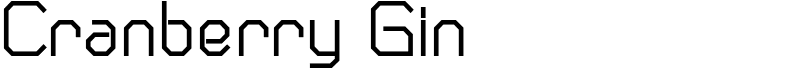 Cranberry Gin Font