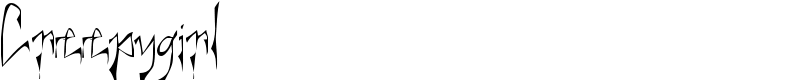 Creepygirl Font