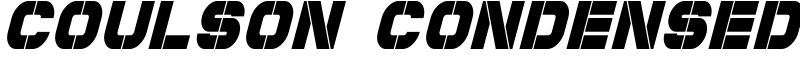 Coulson Condensed Font