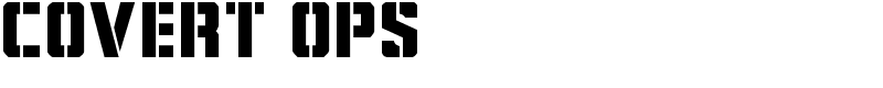 Covert Ops Font