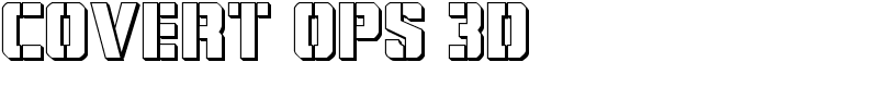 Covert Ops 3D Font