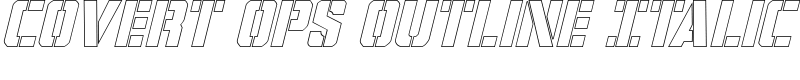 Covert Ops Outline Italic Font