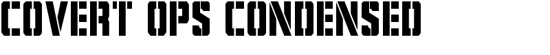 Covert Ops Condensed Font