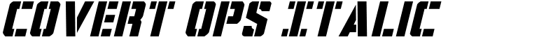 Covert Ops Italic Font