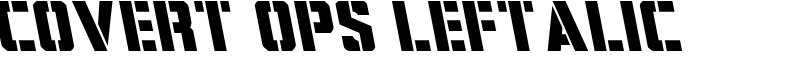 Covert Ops Leftalic Font