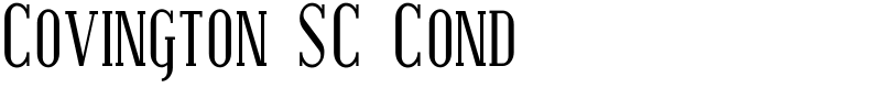 Covington SC Cond Font