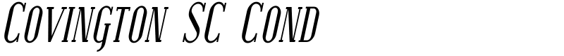 Covington SC Cond Font