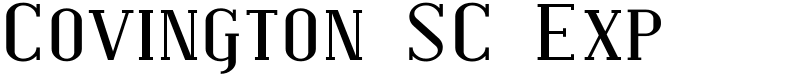 Covington SC Exp Font