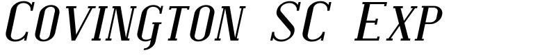 Covington SC Exp Font