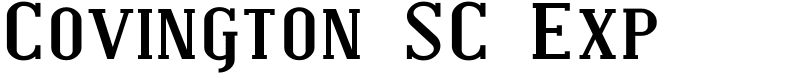 Covington SC Exp Font