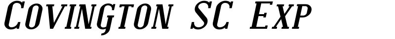 Covington SC Exp Font