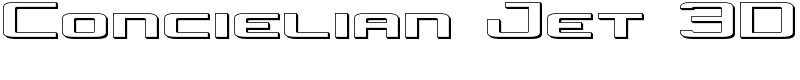 Concielian Jet 3D Font