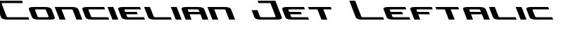 Concielian Jet Leftalic Font