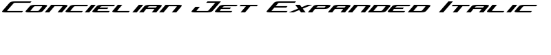 Concielian Jet Expanded Italic Font
