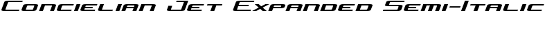 Concielian Jet Expanded Semi-Italic Font