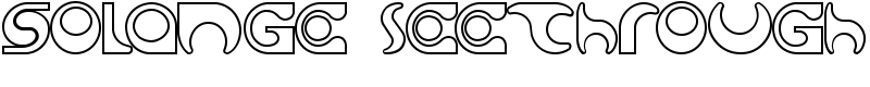 Solange seethrough Font