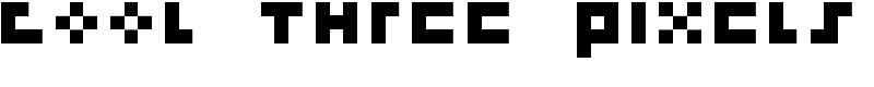 cool three pixels Font