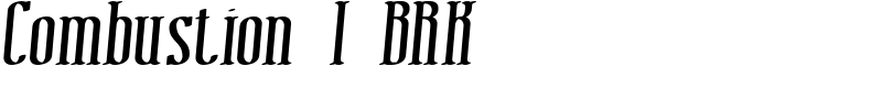 Combustion I BRK Font