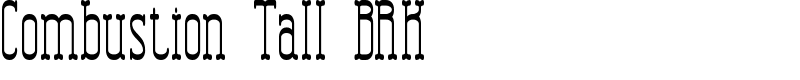 Combustion Tall BRK Font