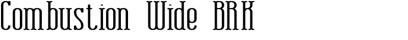 Combustion Wide BRK Font