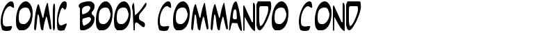 Comic Book Commando Cond Font