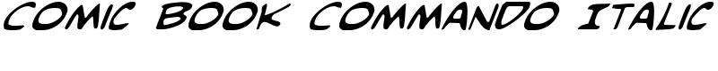 Comic Book Commando Italic Font