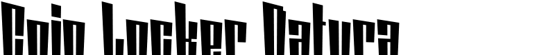 Coin Locker Datura Font