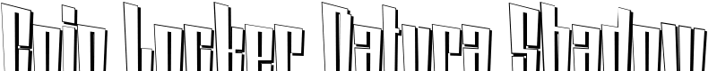 Coin Locker Datura Shadow Font