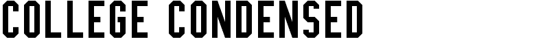 College Condensed Font