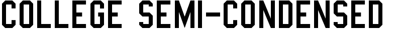 College Semi-condensed Font