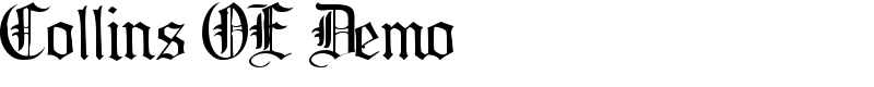 Collins OE Demo Font