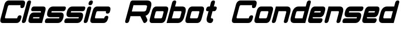 Classic Robot Condensed Font