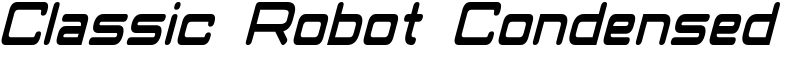 Classic Robot Condensed Font
