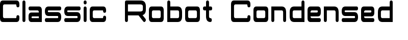 Classic Robot Condensed Font
