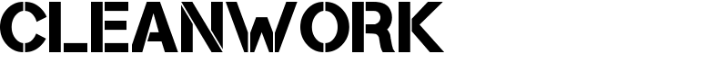 Cleanwork Font