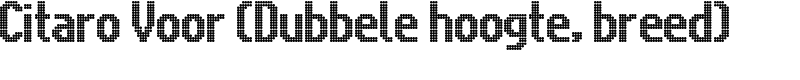 Citaro Voor (Dubbele hoogte, breed) Font
