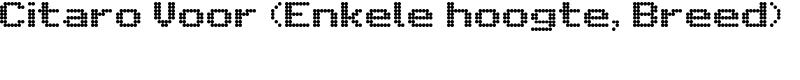 Citaro Voor (Enkele hoogte, Breed) Font