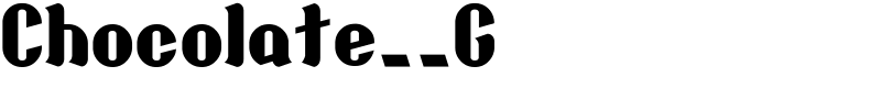 Chocolate__G Font