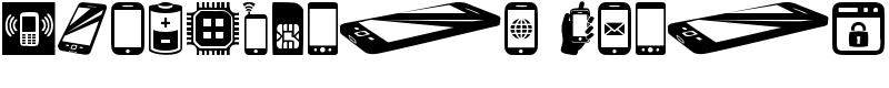 Smartphone Icons Font