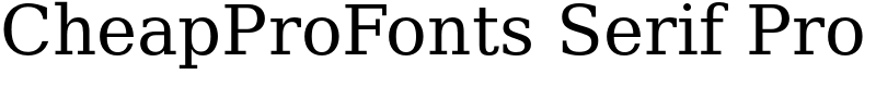 CheapProFonts Serif Pro Font