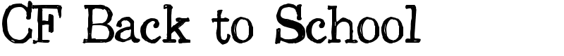 CF Back to School Font